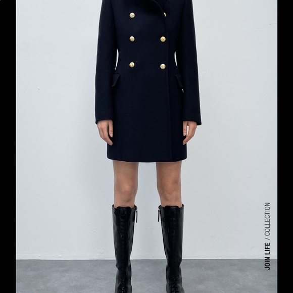 Zara | Jackets u0026 Coats | Zara Wool Blend High Collar Coat | Poshmark